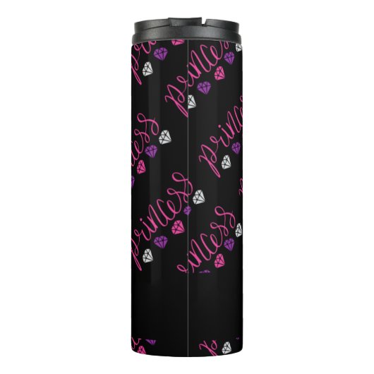 Princess op zwart thermosbeker (Achterkant)