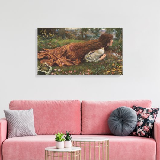 Princess out of School (door E.R. Hughes) Canvas Afdruk (Insitu (Woonkamer))