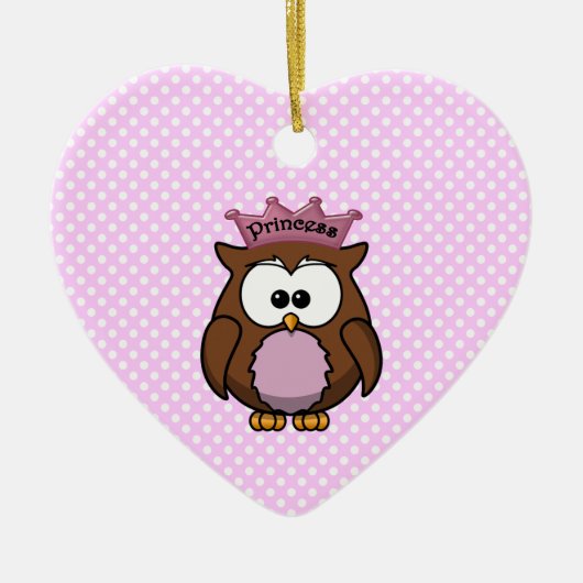Princess owl keramisch ornament (Voorkant)