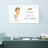 Princess Paars Baby shower Spandoek (Beurs)