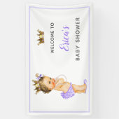 Princess Paars Baby shower Spandoek (Verticaal)