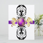 Princess Paars Gold Champagne 6x8 Kaart (Staand voorkant)