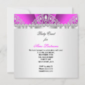 Princess Paars Pink Diamond Tiara Birthday Party Kaart (Achterkant)