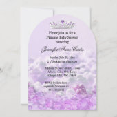 Princess Paarse Baby shower paardenkoets Kaart (Achterkant)