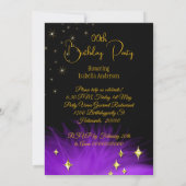 Princess Paarse Glitter High Heels Tiara Verjaarda Kaart (Achterkant)