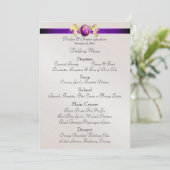 Princess Paarse Jewel Crest Weddenschappen Menu (Staand voorkant)