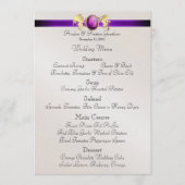 Princess Paarse Jewel Crest Weddenschappen Menu (Voorkant)