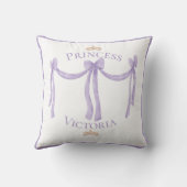 Princess Paarse Waterverf Name Gold Crowns Girly Kussen (Achterkant)