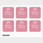 Princess parkeergarage vierkante sticker (Vel)