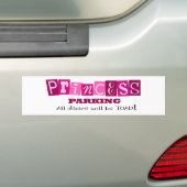Princess Parking Bumpersticker (Op auto)