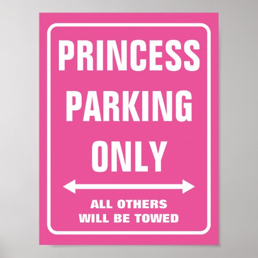 PRINCESS PARKING-SLECHTS posters ondertekenen | Op (Voorkant)