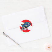 Princess Parrotfish & Baby Dive Flag Ronde Sticker (Envelop)