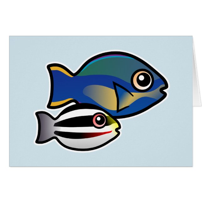 Princess Parrotfish met baby (Voorkant Horizontaal)