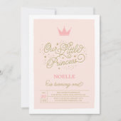 Princess Party 1st Birthday | Aanbesteding op zond Kaart (Voorkant)