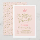 Princess Party 4th Birthday | Aanbesteding op zond Kaart (Voorkant / Achterkant)