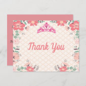 Princess Party Bedankt voor je kaart (Voorkant / Achterkant)