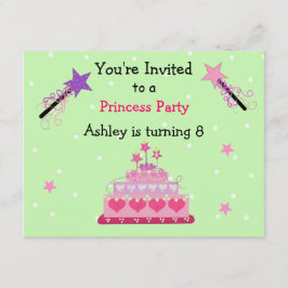 Princess Party Birthday Invitation Kaart