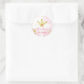 Princess Party Favor Labels Envelope Pink and Gold (Tas)