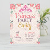 Princess Party for one Year Old Kaart (Staand voorkant)