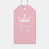 Princess Party Girly Pink and White Cadeaulabel (Voorkant)