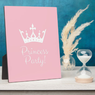 Princess Party Girly Pink and White Fotoplaat
