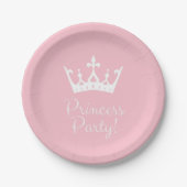 Princess Party Girly Pink and White Papieren Bordje (Voorkant)