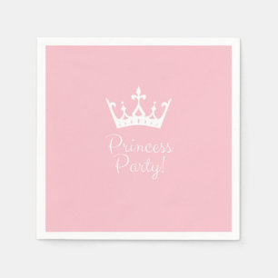 Princess Party Girly Pink and White Servet