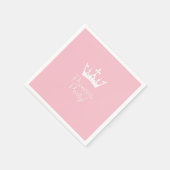 Princess Party Girly Pink and White Servet (Hoek)