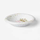 Princess Party Gold Crown Confetti Pink Paper Bowl Papieren Kommen (Gebogen)