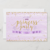 Princess Party Gold & Paarse foto's Kaart (Voorkant)