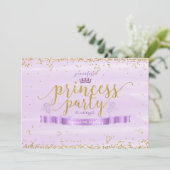 Princess Party Gold & Paarse foto's Kaart (Staand voorkant)