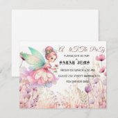 Princess Party Instant Download bewerkbaar Kaart (Voorkant / Achterkant)