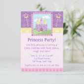 Princess Party Invitation Kaart (Staand voorkant)