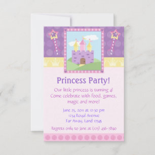 Princess Party Invitation Kaart