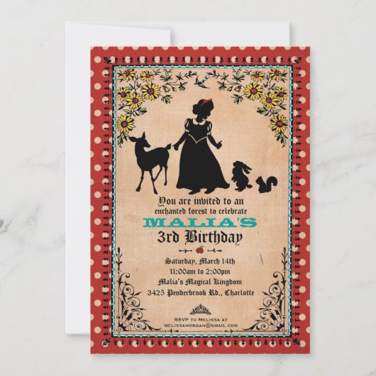 Princess Party Invitation Kaart (Voorkant)