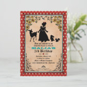 Princess Party Invitation Kaart (Staand voorkant)