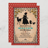 Princess Party Invitation Kaart (Voorkant / Achterkant)