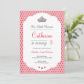 Princess Party Invitation Kaart (Staand voorkant)
