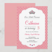 Princess Party Invitation Kaart (Voorkant / Achterkant)