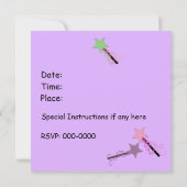 Princess Party Invitation Kaart (Achterkant)