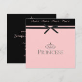 Princess Party Invitation Sweet 16 Kaart (Voorkant / Achterkant)