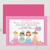 Princess Party Kaart (Voorkant / Achterkant)