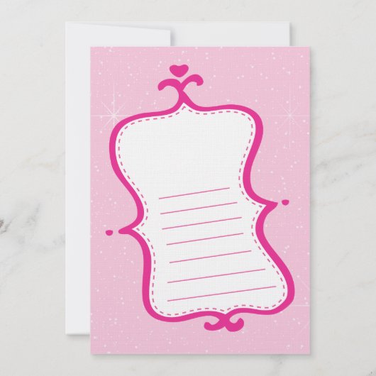 Princess Party Kaart (Achterkant)