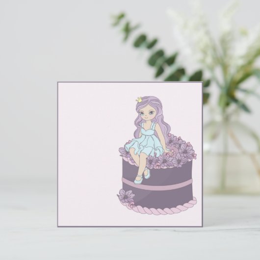 Princess Party Kaart (Staand voorkant)