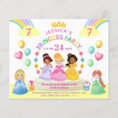 Princess Party Kind Birthday Uitnodiging (Voorkant)