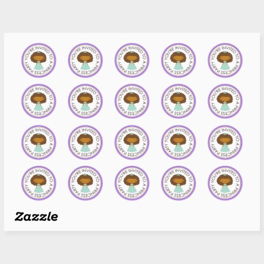 Princess Party Matching Envelope Stickers (Vel)