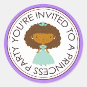 Princess Party Matching Envelope Stickers (Voorkant)