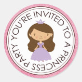 Princess Party Matching Envelope Stickers (Voorkant)