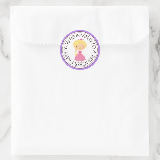 Princess Party Matching Envelope Stickers (Tas)