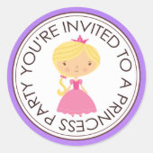 Princess Party Matching Envelope Stickers (Voorkant)